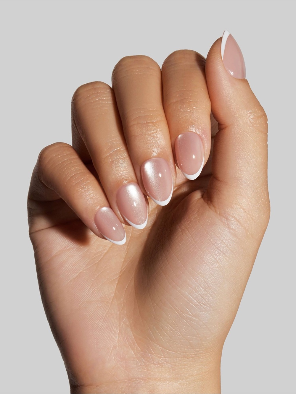NIB Celebritips In Crystal Halo Almond French Tip Press On Nails 32pc